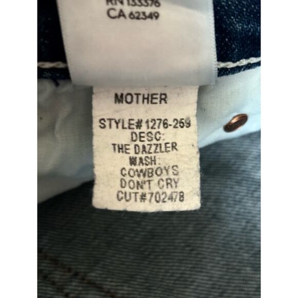 MOTHER SUPERIOR The Dazzler Jeans Cowboys Don’t Cry Wash 26 - Picture 9 of 10